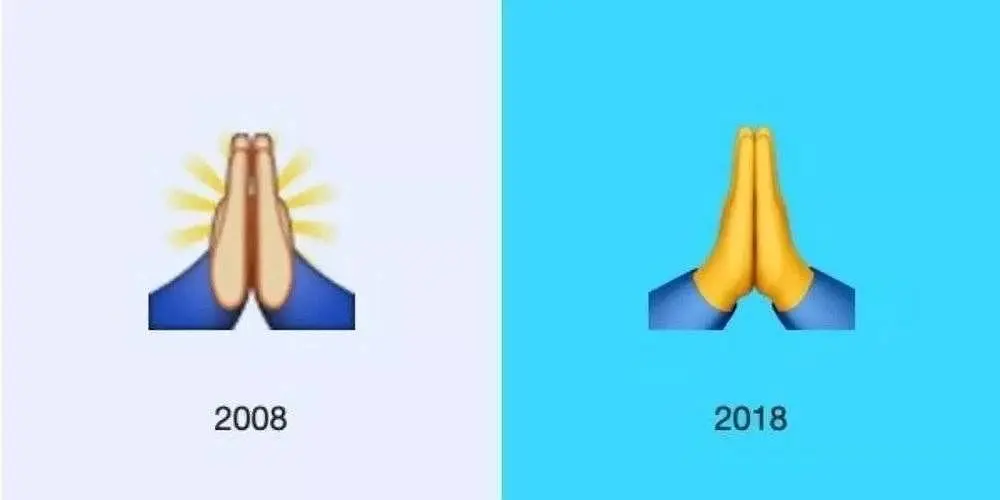 emoji表情十年间的变化,我才发现