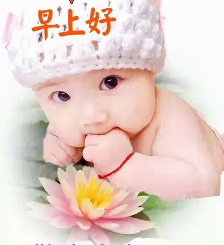 非常可爱的宝宝早上好图片表情早安带字带祝福语