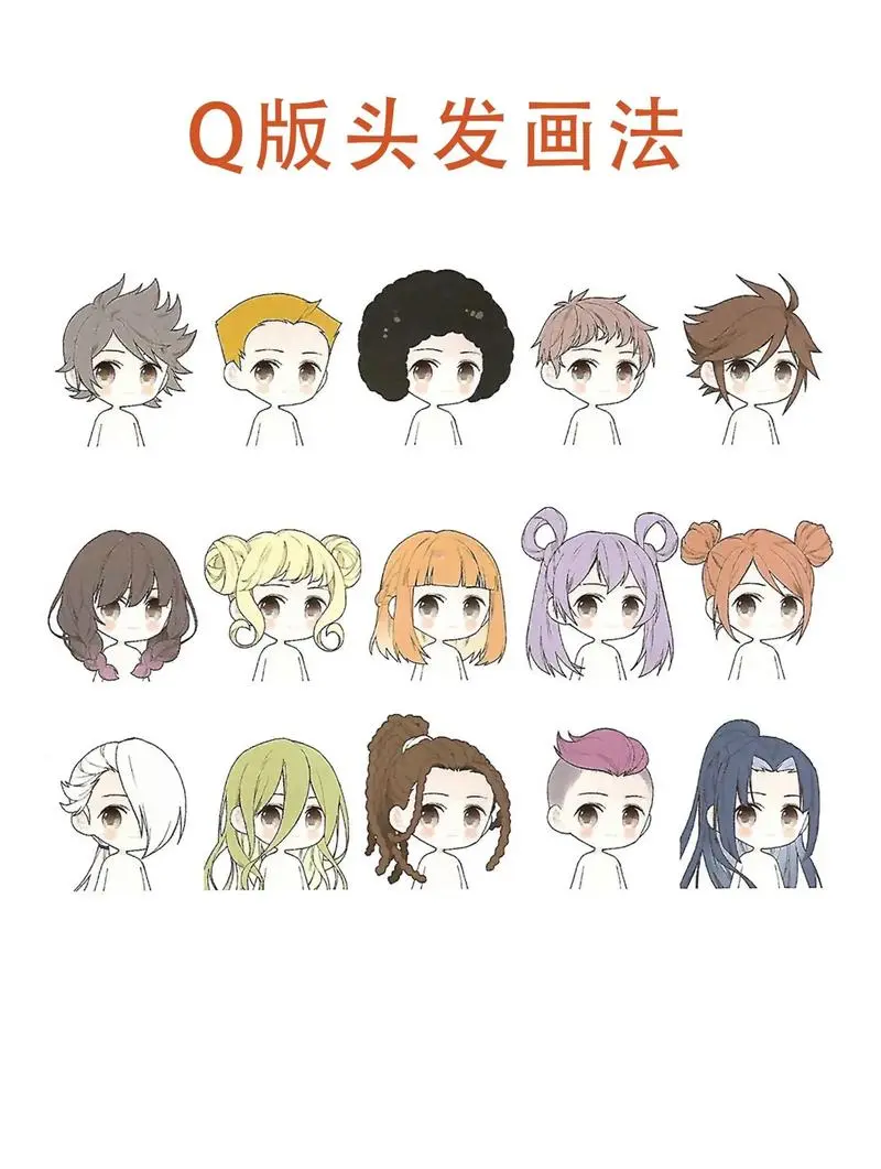 整理了一些q版头发表情画法,赶快画起来吧.#一起学画画#画-抖音