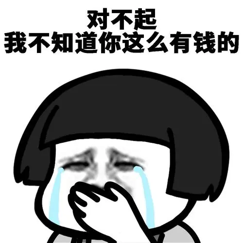 对不起,我不知道你这么有钱的-对不起式九连表情包