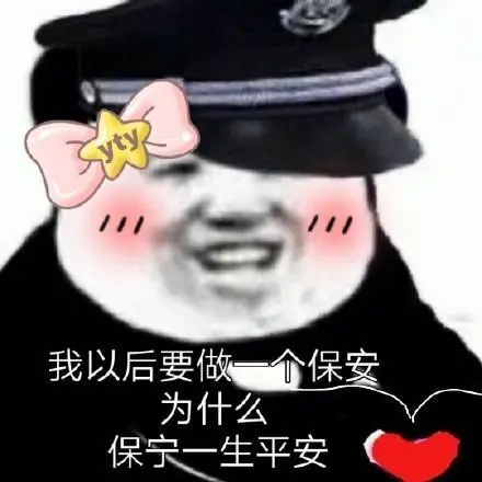 关于保安的表情包合集对不起我是一名保安