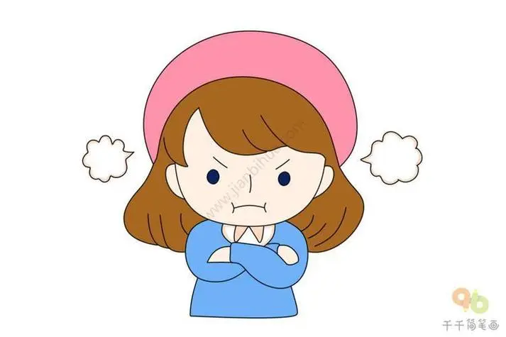 简笔画生气表情包生气的表情简笔画生气撅嘴可爱表情包简笔画人物表情