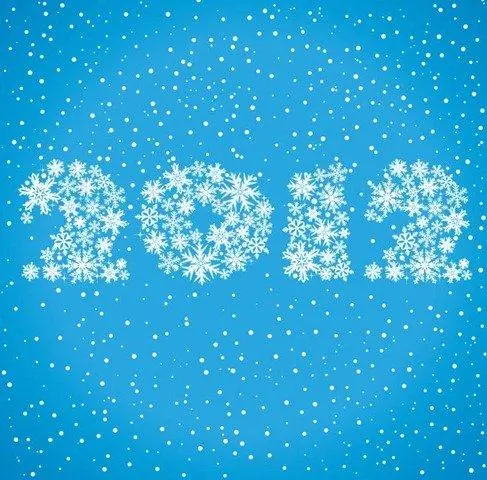 雪花艺术字矢量素材