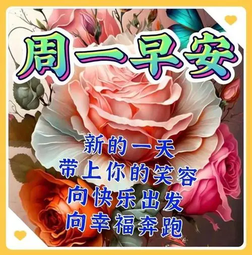1.早安呀!祝你今天一切顺利,万事如意!