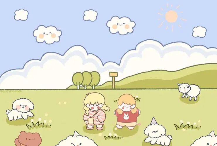 超可爱朋友圈背景高清动漫图片