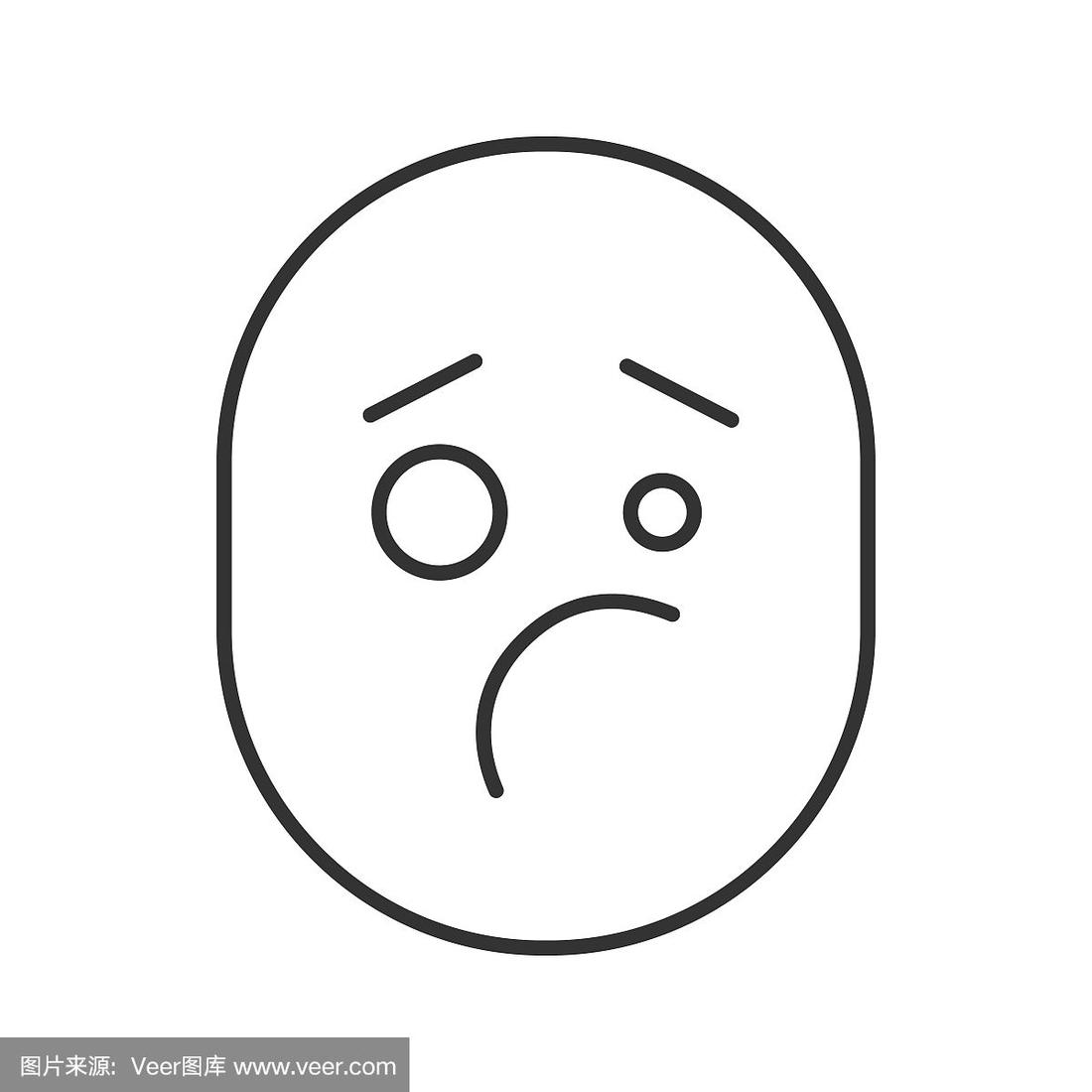 计算机图标,不高兴的,绘画插图,表情符号,人的脸部
