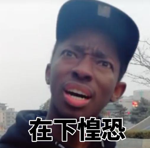 在下惶恐有魔性的黑人小哥表情包
