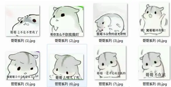 小仓鼠系列表情包图片集