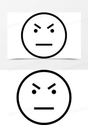 生气的表情轮廓图标