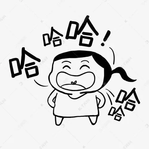 小男孩哈哈哈表情包简笔画