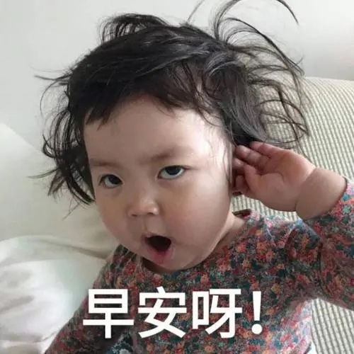 起床图片搞笑早安刚起床头发乱的表情包
