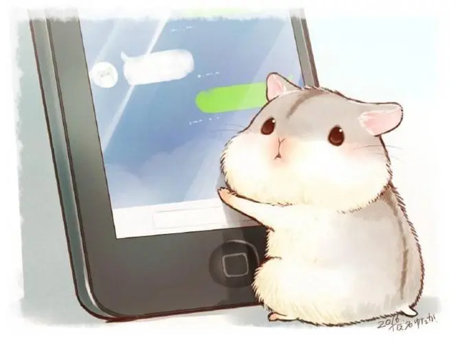 这只小仓鼠名叫hamham,就是称霸亚洲表情包的那只[哈哈]画师名叫