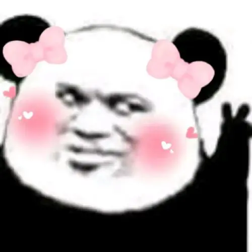 熊猫头蝴蝶结系列-斗图表情包-斗图神器-adoutu.com