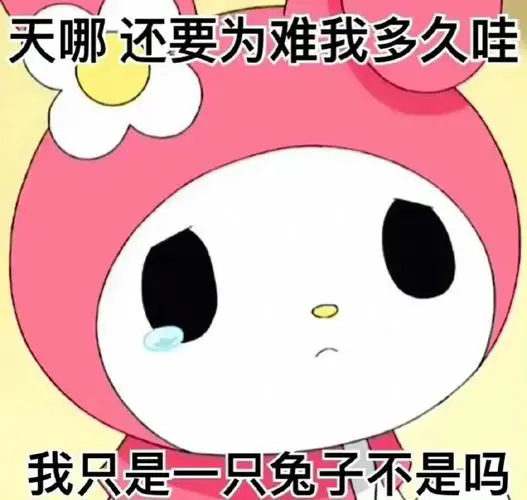 天哪还要为难我多久哇我只是一只兔子不是吗_多久_为难_兔子表情