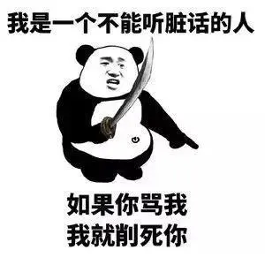 我就削死你-我是一个经不起批评的人(熊猫金馆长)-斗图表情包