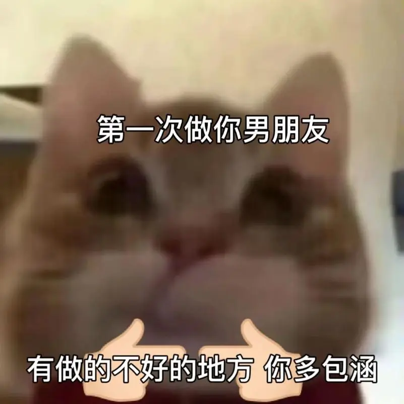 第一次做你男朋友……#发给对象表情包#歪嘴小猫#歪嘴小猫-抖音
