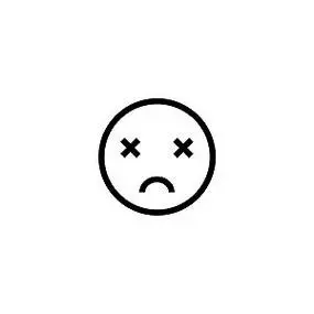 线条黑色简笔画不高兴表情