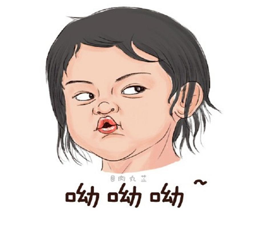 国民闺女甜馨翻白眼系列搞笑手机桌面壁纸